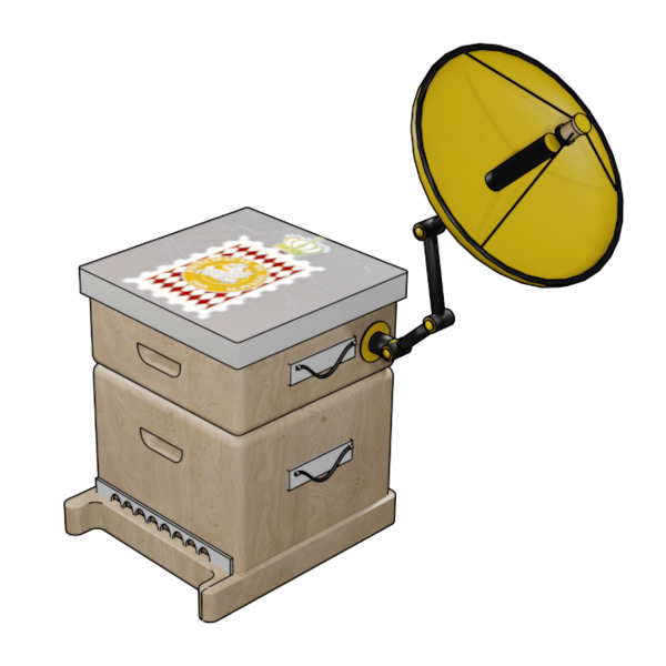 Ruche du toit du musée des Timbres et des Monnaies de Monaco